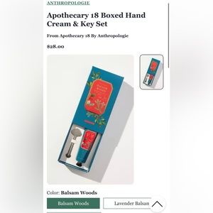 Apothecary 18 Boxed Hand Cream & Key Set By Anthropologie